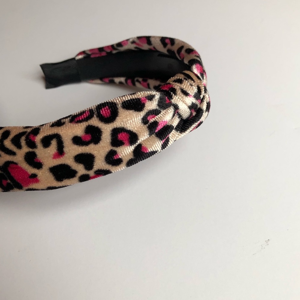 Leopard Print Top Knot Headband